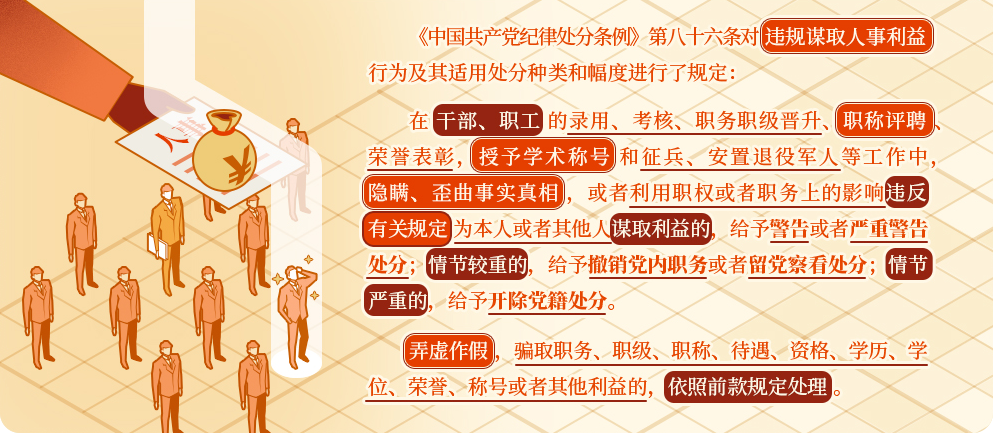 党纪学习教育㉑丨违规谋取人事利益的相关处分规定