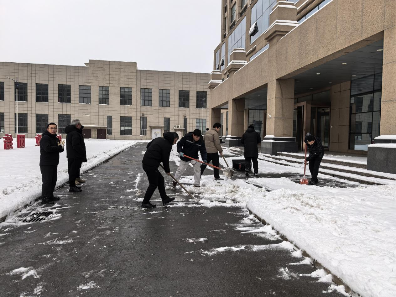 以雪为令显担当 同心聚力赴新程 —中浩科技全体干部职工铲雪除冰侧记